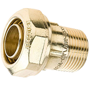Nickel-plated brass compression fittings