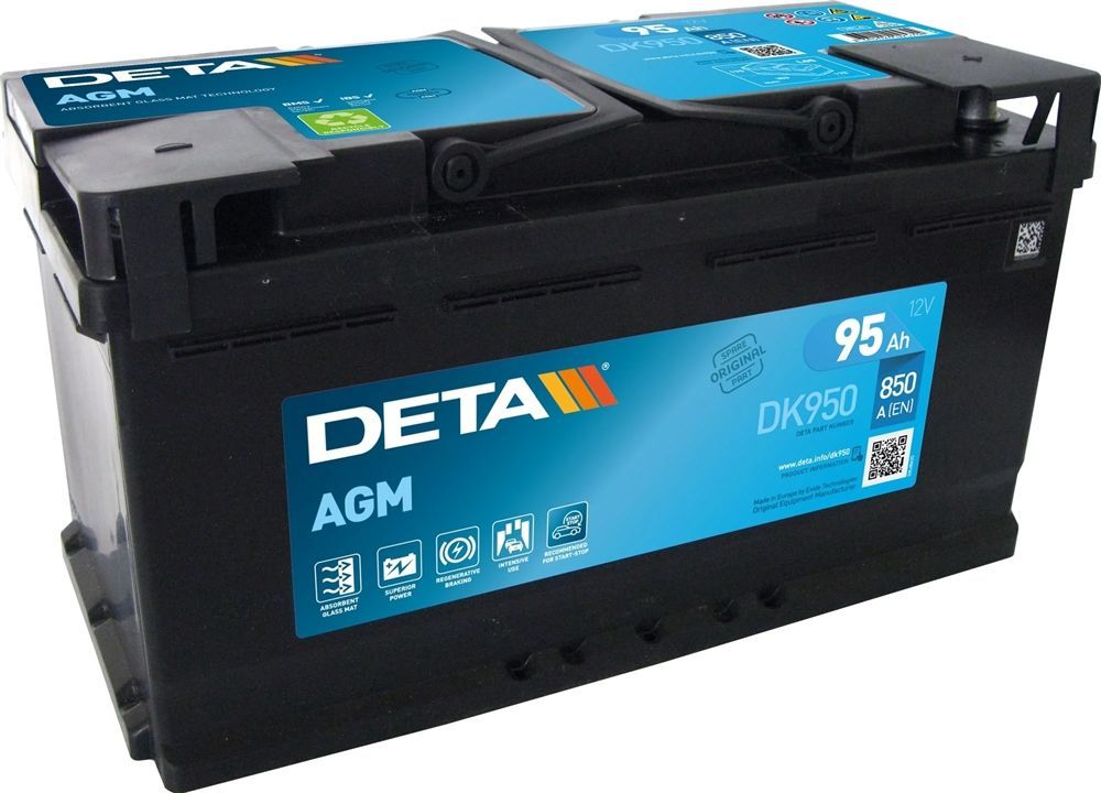 BATTERIE 12V 95Ah 850A EN +GAUCHE BLACK TITANIUM L4X95