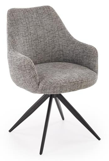 Virtuves Krēsls Halmar K564 63x60x87cm, Melns/Pelēks