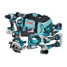 Makita Tool Set Without Batteries and Chargers, 18V (DLX7019TX1) | Tool sets | prof.lv Viss Online