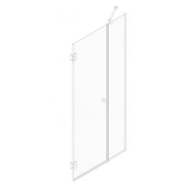 Glass Service Azzurra 90cm H=200cm Shower Door Without Texture Chrome | Stikla Serviss | prof.lv Viss Online