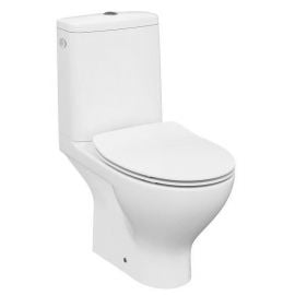 Cersanit Moduo 651 CleanOn Toilet Bowl Rimless with Horizontal (90°) Outlet, Soft Close (QR) Seat, White K116-003, 85388 | Cersanit | prof.lv Viss Online