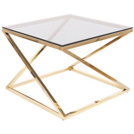 Столик для кофе Signal Liam 60x60x45 см, золотой (LIAMZLD) | Стеклянные столы | prof.lv Viss Online