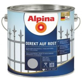 Alpina Direkt на ржавчину краска для поверхностей из ржавого железа и стали, шоколадно-коричневый глянцевый 2,5 л (RAL 8017) | Alpina | prof.lv Viss Online