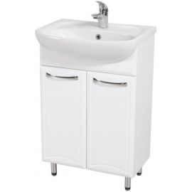 Aqua Rodos Decor bathroom sink with cabinet Nova 55, White (93605D55) | Washbasins | prof.lv Viss Online