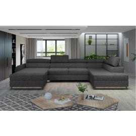 Izvelkams Dīvāns Eltap Josette Inari U Veida 190x370x98cm Labais Stūris Tumši Pelēks (Jos_26) | Izvelkamie dīvāni | prof.lv Viss Online