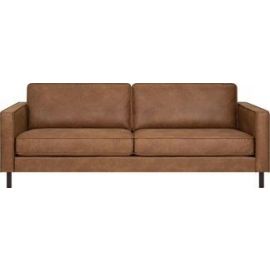 Home4You Lucas Incredibly Comfortable Sofa 90x219x81cm Brown (77856) | Leather sofas | prof.lv Viss Online