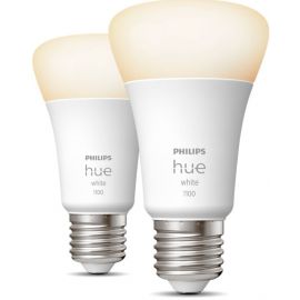 Philips Hue White Умные лампы LED E27 9.5W 2700K 2 шт. | Лампы | prof.lv Viss Online