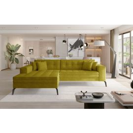 Eltap Solange Omega Corner Pull-Out Sofa 196x292x80cm, Yellow (Sol_11) | Corner couches | prof.lv Viss Online