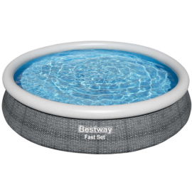 Bestway Fast Set Inflatable Pool 366x76cm White/Grey (380106) | Swimming pools | prof.lv Viss Online