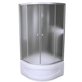Aqualine Asymmetrical 90x90cm Shower Enclosure with Deep Tray White (99CB/607) | Shower cabines | prof.lv Viss Online