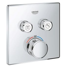 Grohe Grohtherm SmartControl Shower Thermostat Trim, 2 Outlets, Chrome 29124000 | Shower faucets | prof.lv Viss Online