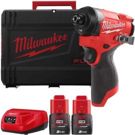 Milwaukee M12 FID2-202X Impact Driver 2x2Ah Battery, 12V (4933479877) | Screwdrivers and drills | prof.lv Viss Online
