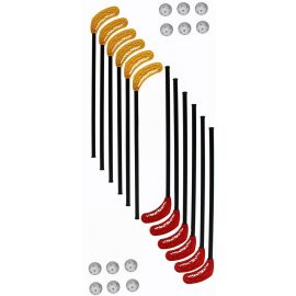 Флорбольный комплект для игры в флорбол Acito универсальный EBI 95 см черный/красный/желтый (GTM90950) | Клюшки для флорбола | prof.lv Viss Online