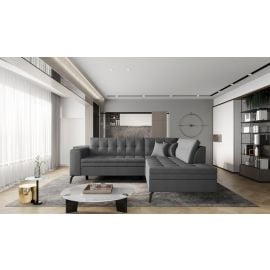 Eltap Lanvin Flowers Corner Pull-Out Sofa 210x260x93cm, Grey (CO-LAN-RT-05FL) | Living room furniture | prof.lv Viss Online