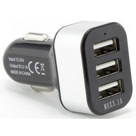 Sbox CC-331B 3x USB Автомобильное Зарядное Устройство 3.1A, Черно-Белый | Автомобильные зарядные устройства для телефонов | prof.lv Viss Online