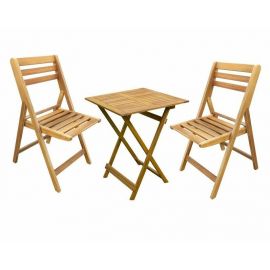 Dārza Mēbeļu Komplekts Home4you Fredy, Galds + 2 krēsli, Ozola (K13585) | Outdoor furniture sets | prof.lv Viss Online