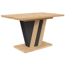 Черно-красно-белый раскладной стол Затар 125x75 см, дуб/черный | Кухонные столы | prof.lv Viss Online
