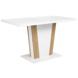 Черно-красно-белый раскладной стол Zalder 120x68 см, белый/светлый дуб | Столы | prof.lv Viss Online
