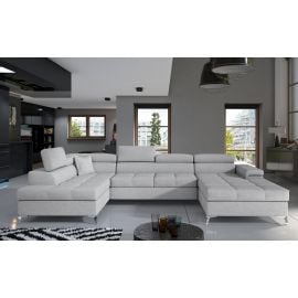 Eltap Eduardo Sawana Corner Pull-Out Sofa 60x345x90cm, Grey (Edr_27) | Corner couches | prof.lv Viss Online