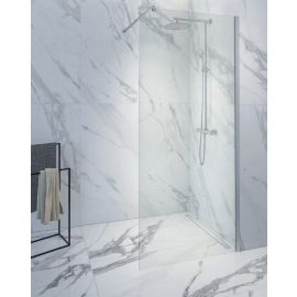 Shower Wall with Transparent Chrome Rubineta RUB-401 90cm (541124) | Shower doors and walls | prof.lv Viss Online