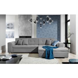 Stūra Dīvāns Izvelkams Eltap Sorento Inari 58x295x80cm, Pelēks (SO_56) | Mīkstās mēbeles | prof.lv Viss Online