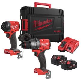 Milwaukee M18 FPP2A3-502X Tool Kit 2x5Ah, 18V (4933480873) | Tool sets | prof.lv Viss Online