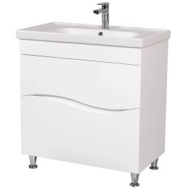 Aqua Rodos Alfa 80 Bathroom Sink with Cabinet White (1958332) | Sinks with Cabinet | prof.lv Viss Online