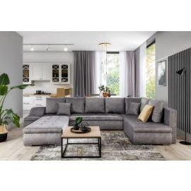 Izlaižams Dīvāns Eltap Giovanni Dora U Veida 200x340x88cm Kreisais Stūris Pelēks (GI71) | Izvelkamie dīvāni | prof.lv Viss Online