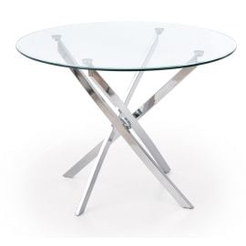 Stikla Virtuves Galds Halmar Raymond, 100x100x73cm | Стеклянные столы | prof.lv Viss Online