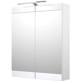 Серена Ретро 60 Зеркальный шкафик для ванной комнаты белый с LED-подсветкой (1302311) | Raguvos Baldai | prof.lv Viss Online