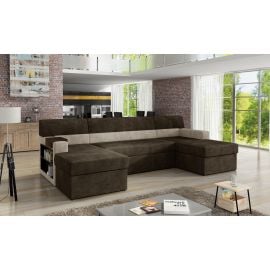 Eltap Markos Dora/ Dora Corner Pull-Out Sofa 57x314x86cm, Brown (M05) | Living room furniture | prof.lv Viss Online