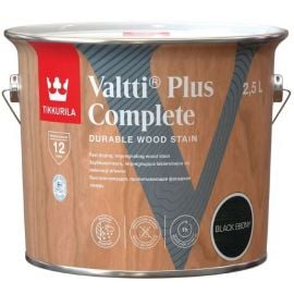 Tikkurila Valtti Plus Complete Wood Stain for Exterior Surfaces, Matte, Black (Black Ebony) | Tikkurila | prof.lv Viss Online