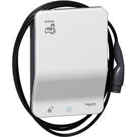 Schneider Electric EVlink Smart Wallbox Electric Vehicle Charging Station, Type 2 Cable, 22kW, White (EVB1A22PCRI) | Car accessories | prof.lv Viss Online