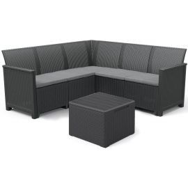Угловой комплект мебели Keter Elodie на 5 мест серого цвета (29212110939) | Keter | prof.lv Viss Online