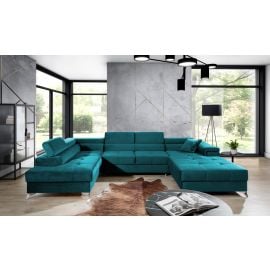 Eltap Eduardo Kronos Corner Pull-Out Sofa 202x345x90cm, Green (Edr_105) | Sofas | prof.lv Viss Online