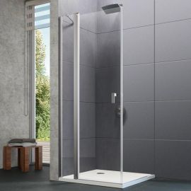 Huppe Design Pure 90cm Shower Door Transparent, Chrome (8P0705092322) | Huppe | prof.lv Viss Online