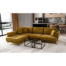 Eltap Larde Cloud Corner Pull-Out Sofa 191x276x90cm, Yellow (CO-LAR-LT-45NU) | Corner couches | prof.lv Viss Online