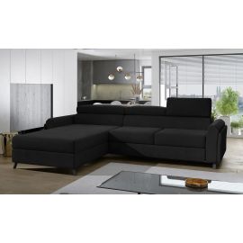 Eltap Mariall MatVelvet Corner Sofa 190x300x98cm, Black (Mari_11) | Living room furniture | prof.lv Viss Online