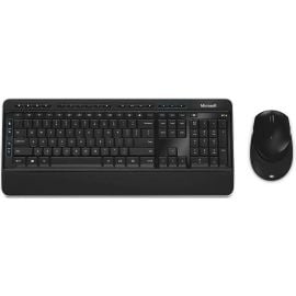 Klaviatūra + Pele Microsoft Wireless Desktop 3050 RU/EN Melna (PP3-00018) | Klaviatūras | prof.lv Viss Online