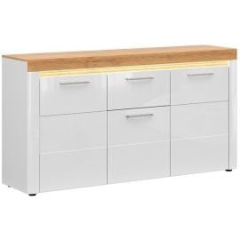 Horton Sideboard, 170x42x90cm, White/Oak | Living room furniture | prof.lv Viss Online