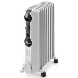 Delonghi Radia S Oil Radiator with Thermostat 9 Sections White/Black (TRRS0920) | Oil heaters | prof.lv Viss Online