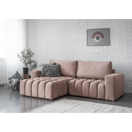 Eltap Bonett Monolith Corner Pull-Out Sofa 175x250x92cm, Pink (Bon_13) | Sofas | prof.lv Viss Online