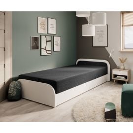 Eltap Paris Single Bed 80x190cm, With Mattress, Black (BE-PA-RT-W-14SA) | Single beds | prof.lv Viss Online