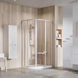 Ravak Supernova 90x90cm H=195cm SKCP4-90 Quarter-circle Shower Enclosure Grape White (3117O102ZG) | Ravak | prof.lv Viss Online