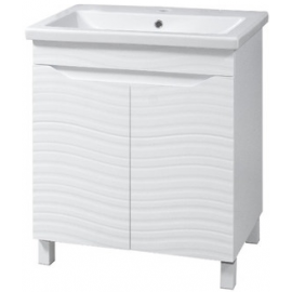 Sanservis Atlanta 60 Bathroom Sink with Cabinet Como 60, White (48809) | Sanservis | prof.lv Viss Online