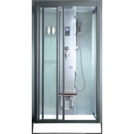 Vento Ravenna 90x90cm H=215cm ZS-1031 Square Shower Enclosure with Tray, Grey (44506) | Shower cabines | prof.lv Viss Online