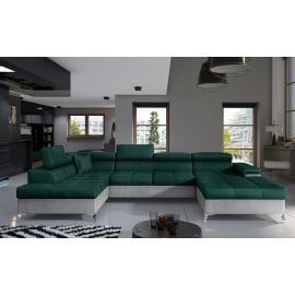 Eltap Eduardo Monolith/Monolith Corner Pull-Out Sofa 60x345x90cm, Green (Edr_10) | Living room furniture | prof.lv Viss Online