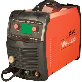 Welldo MIG-220S LCD Welding Inverter 220V (MIG-220S LCD) | Semi automatic welding machines | prof.lv Viss Online