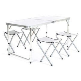 Bilbao Extendable White Tourist Table (195064) | Fishing and accessories | prof.lv Viss Online